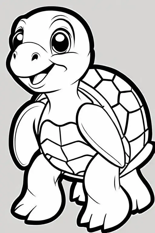 Turtle Coloring Page 14 for Kids