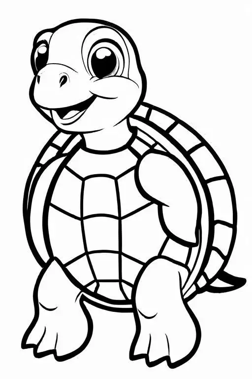 Turtle Coloring Page 17 for Kids