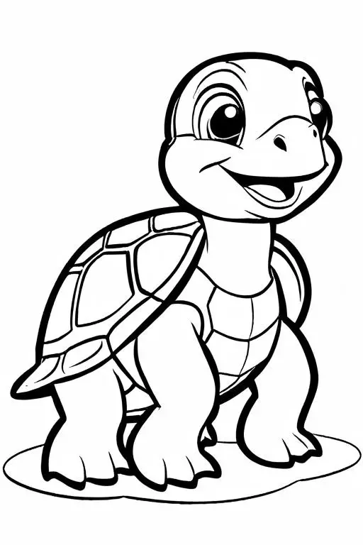 Turtle Coloring Page 18 for Kids