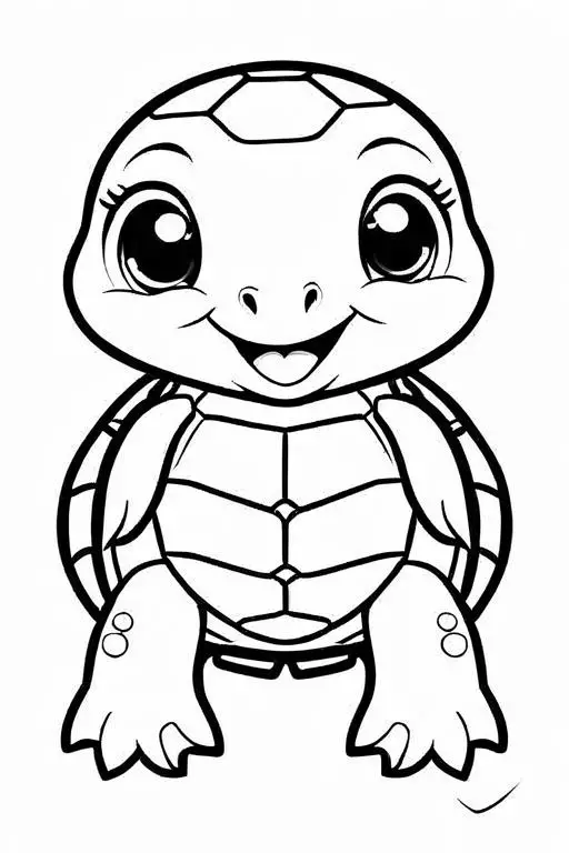 Turtle Coloring Page 19 for Kids