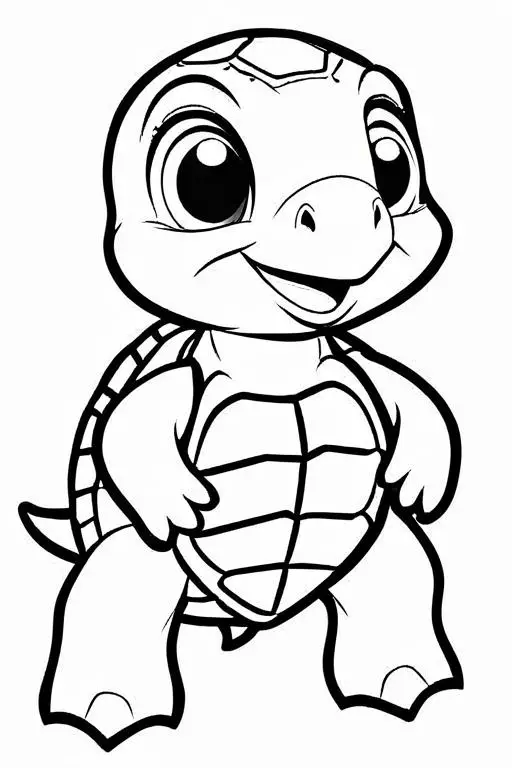 Turtle Coloring Page 20 for Kids