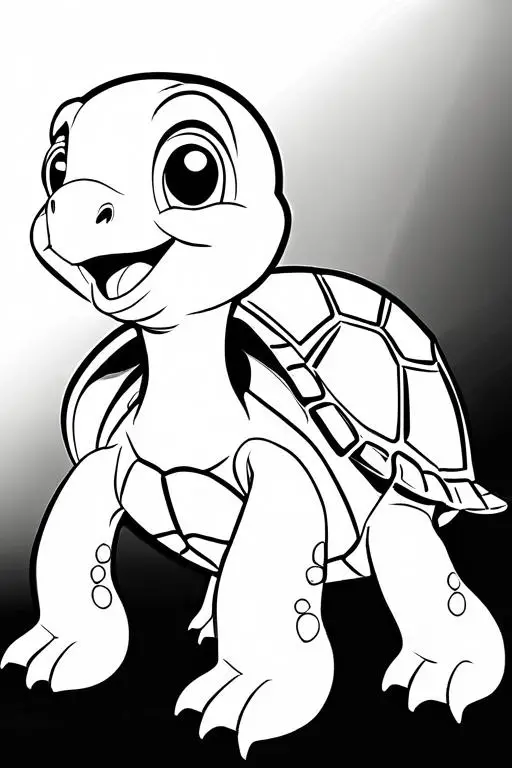 Turtle Coloring Page 4 for Kids