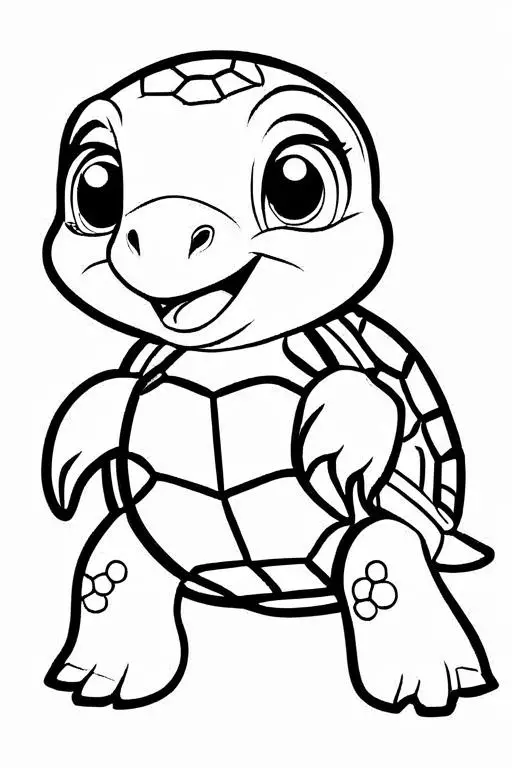 Turtle Coloring Page 5 for Kids