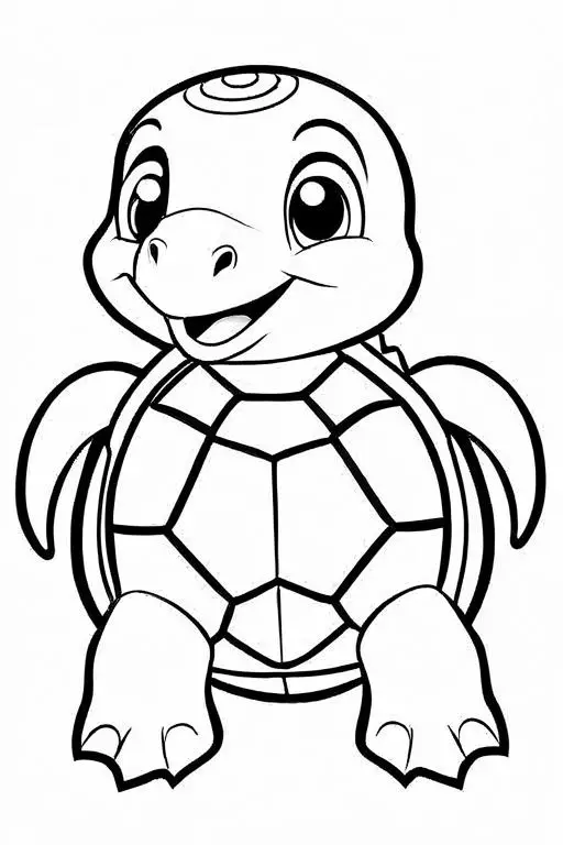 Turtle Coloring Page 8 for Kids