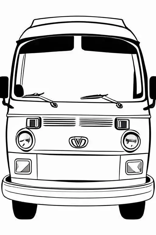 Van Coloring Page 10 for Kids