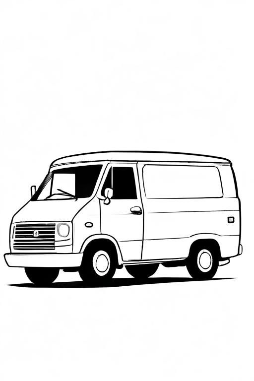 Van Coloring Page 11 for Kids