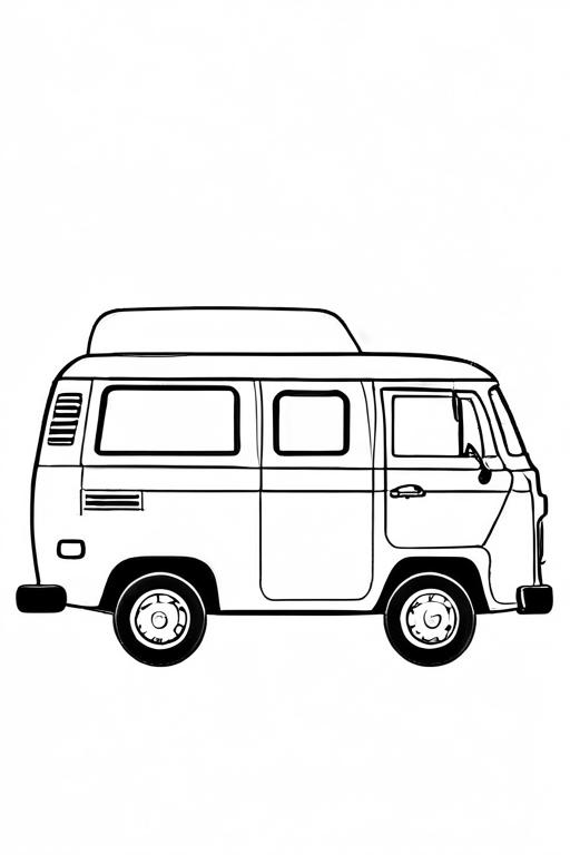 Van Coloring Page 13 for Kids