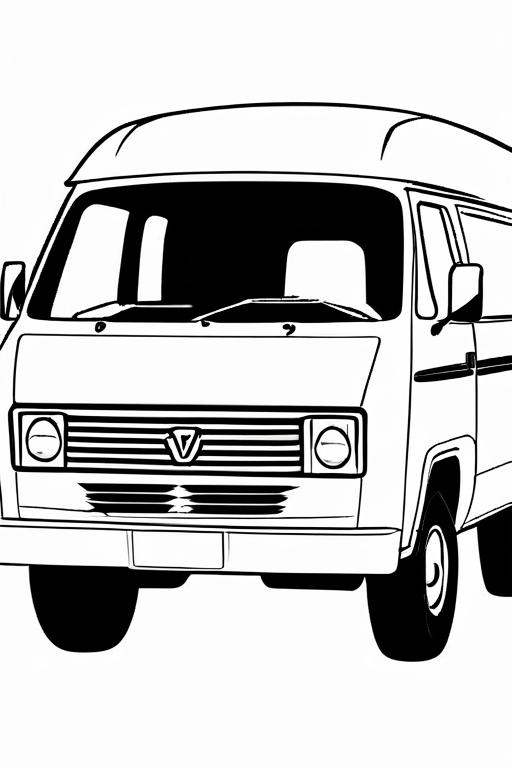 Van Coloring Page 15 for Kids