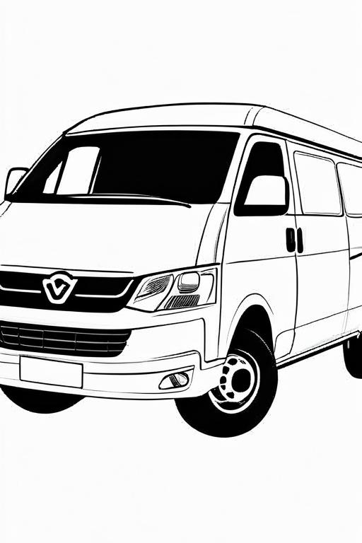 Van Coloring Page 16 for Kids