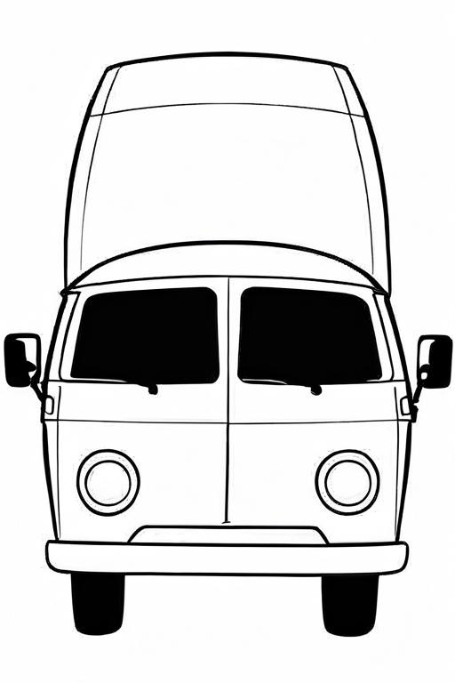 Van Coloring Page 17 for Kids