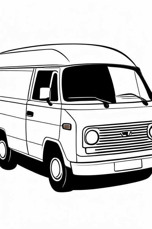 Van Coloring Page 18 for Kids