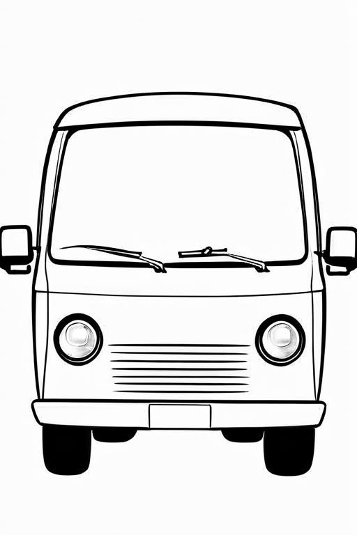 Van Coloring Page 19 for Kids