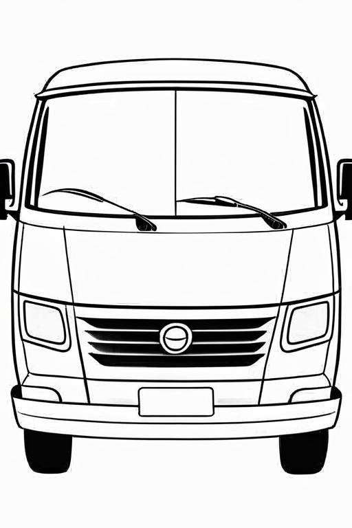 Van Coloring Page 2 for Kids