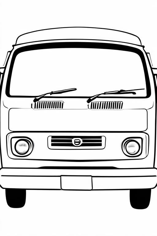 Van Coloring Page 20 for Kids