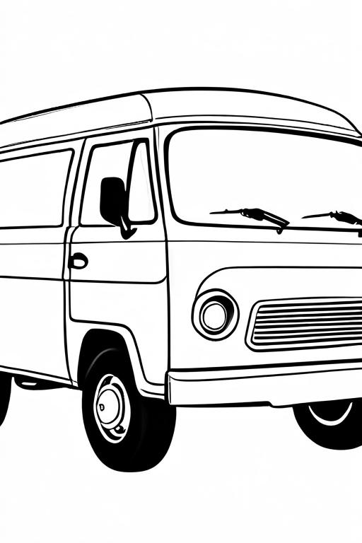 Van Coloring Page 22 for Kids