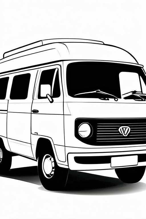 Van Coloring Page 23 for Kids