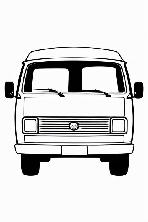 Van Coloring Page 24 for Kids