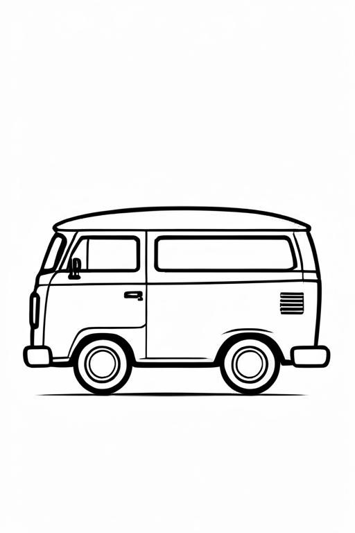 Van Coloring Page 26 for Kids