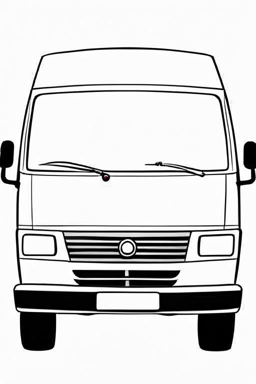 Van Coloring Page 27 for Kids