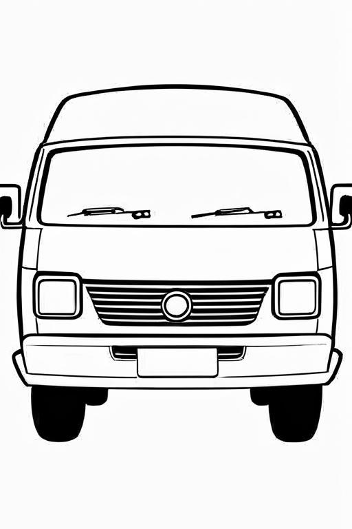 Van Coloring Page 29 for Kids