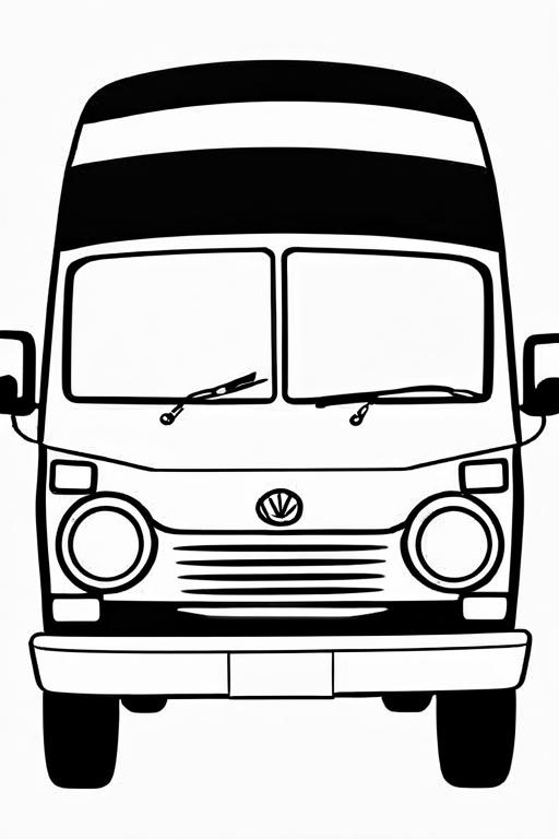 Van Coloring Page 32 for Kids