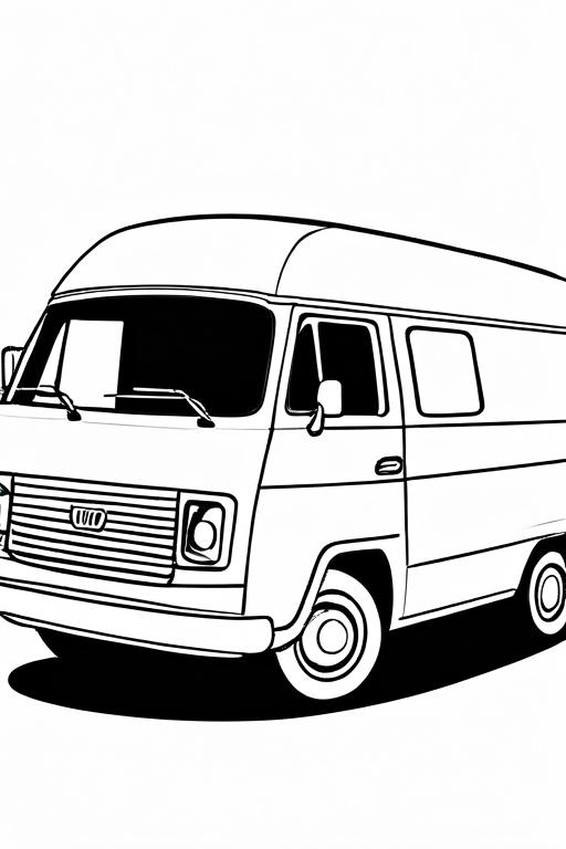 Van Coloring Page 33 for Kids