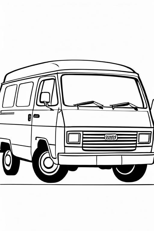 Van Coloring Page 34 for Kids