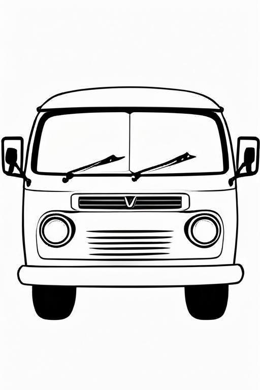 Van Coloring Page 35 for Kids