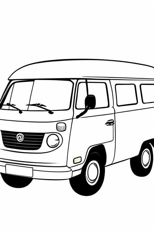 Van Coloring Page 37 for Kids