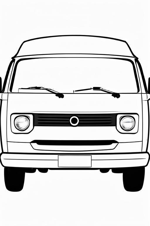 Van Coloring Page 5 for Kids