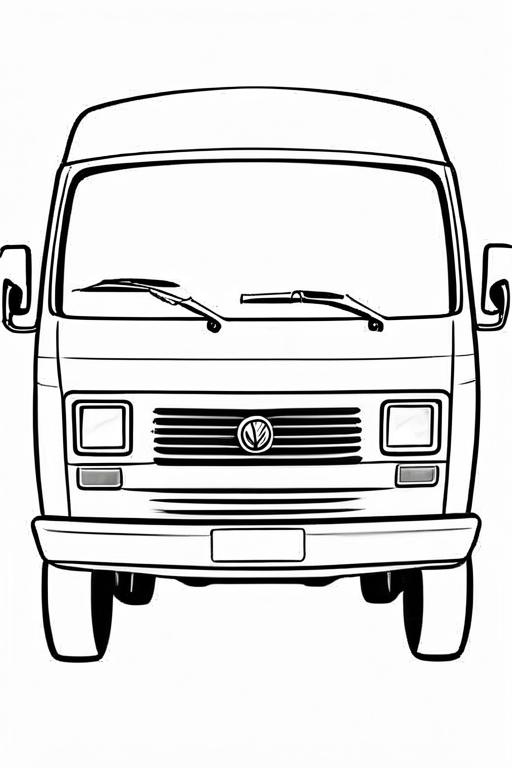 Van Coloring Page 8 for Kids