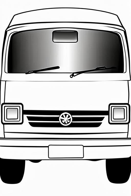 Van Coloring Page 9 for Kids