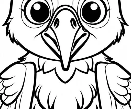 Vulture Coloring Page 1 for Kids