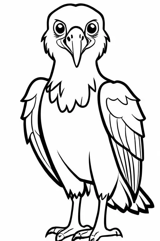 Vulture Coloring Page 1 for Kids