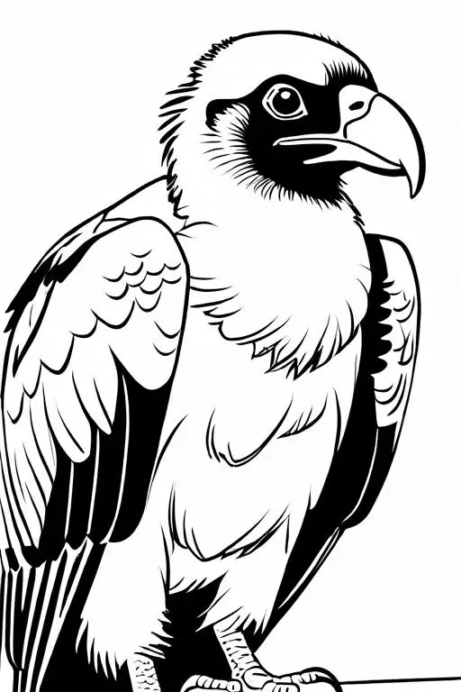 Vulture Coloring Page 2 for Kids