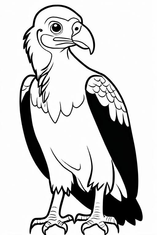 Vulture Coloring Page 2 for Kids