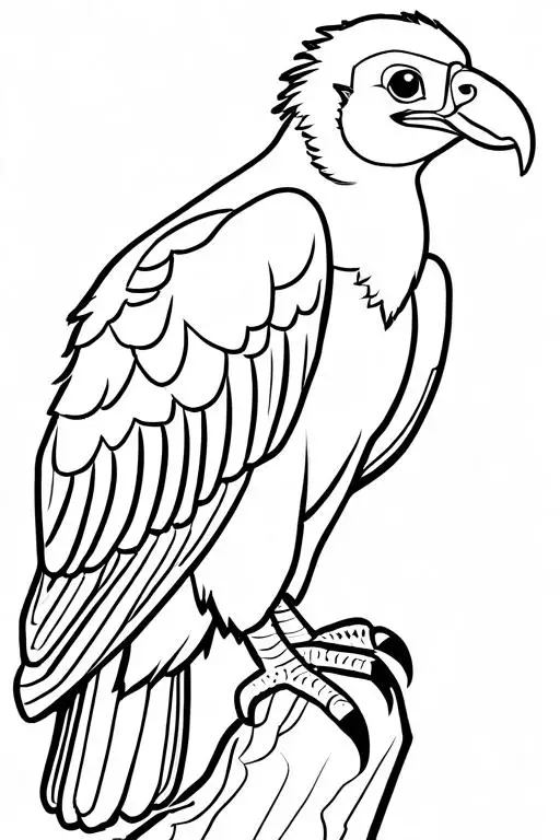 Vulture Coloring Page 3 for Kids