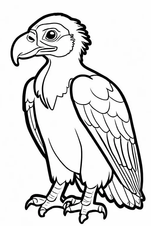 Vulture Coloring Page 3 for Kids