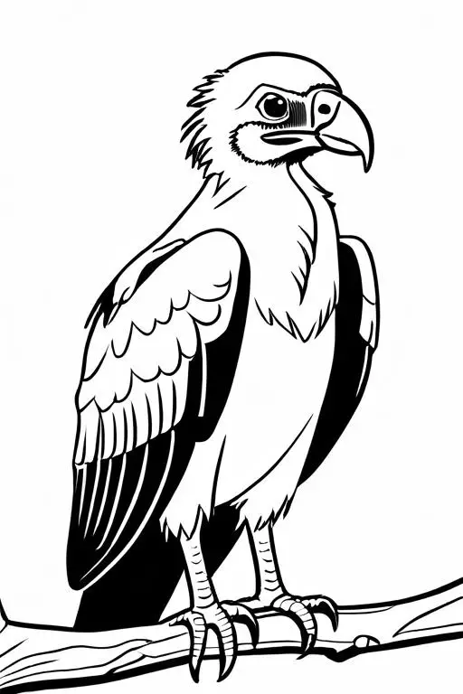 Vulture Coloring Page 4 for Kids