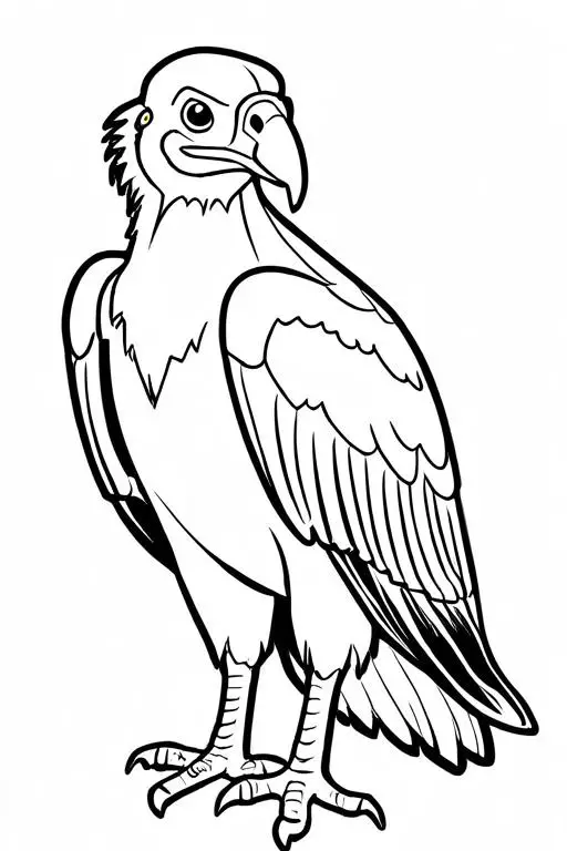 Vulture Coloring Page 4 for Kids