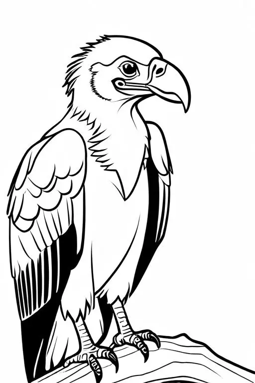 Vulture Coloring Page 6 for Kids