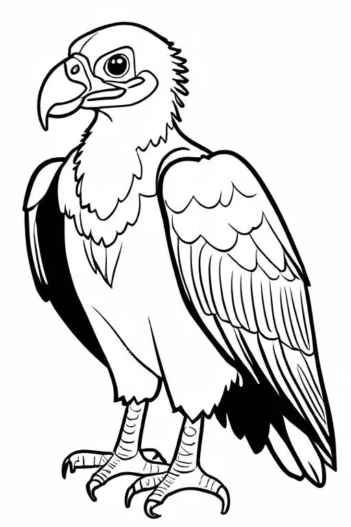 Vulture Coloring Page 6 for Kids