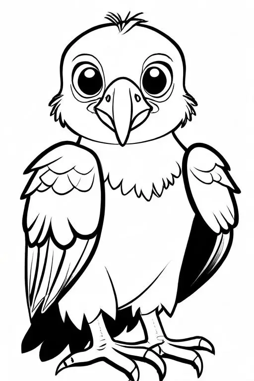 Vulture Coloring Page 7 for Kids