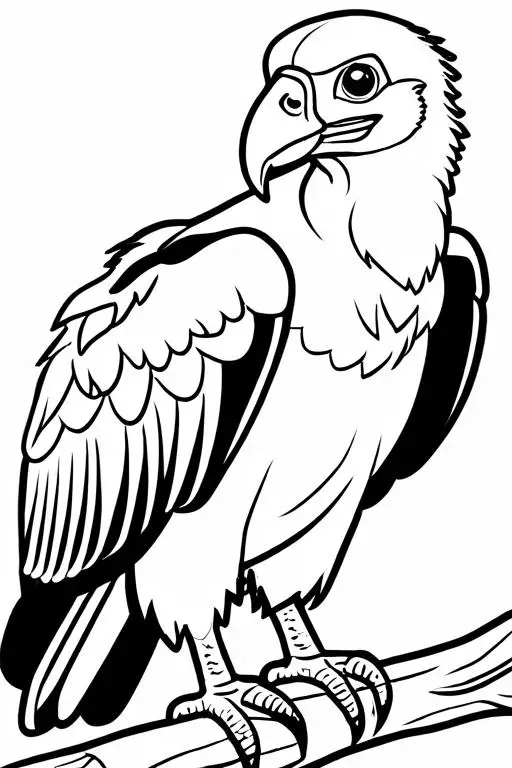 Vulture Coloring Page 9 for Kids