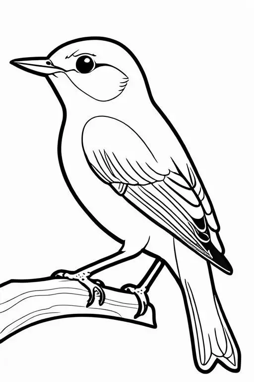 Warbler Coloring Page 11 for Kids