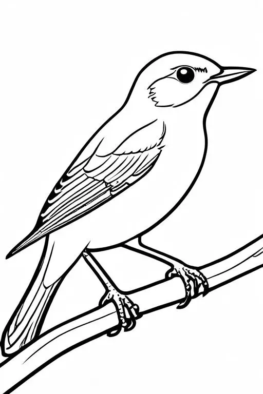 Warbler Coloring Page 20 for Kids