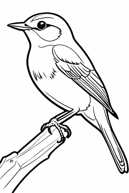 Warbler Coloring Page 27 for Kids