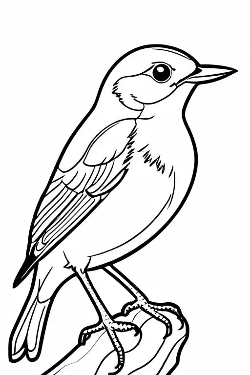 Warbler Coloring Page 30 for Kids