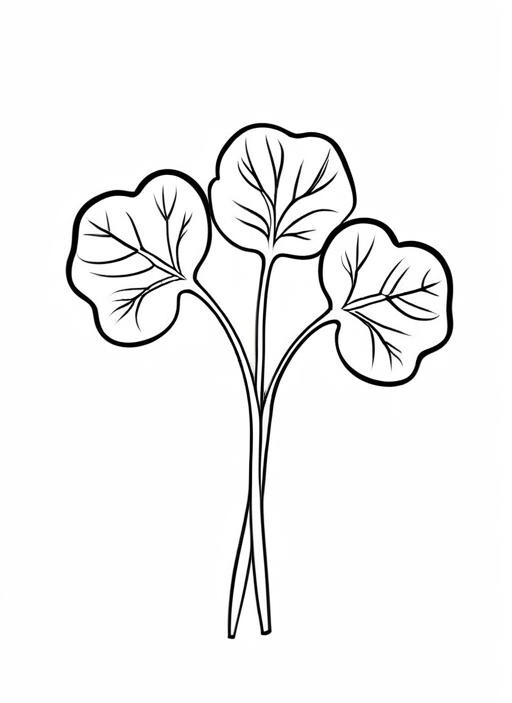 Watercress Coloring Page 1 for Kids