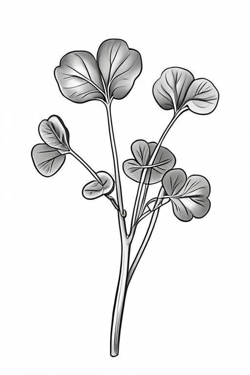 Watercress Coloring Page 17 for Kids